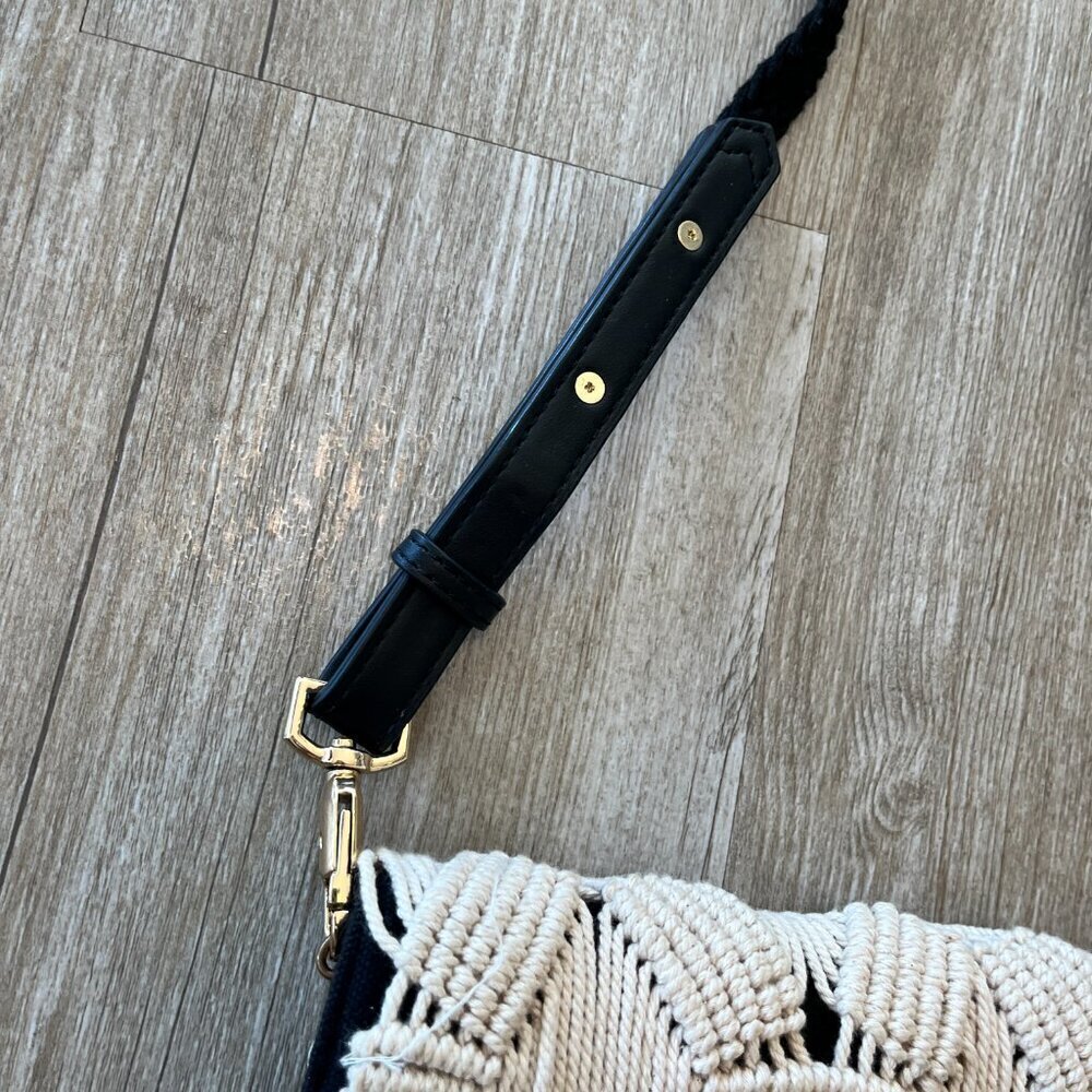 Womens Stella & Dot Macrame Style Fringe Shoulder Purse - Picture 3 of 8